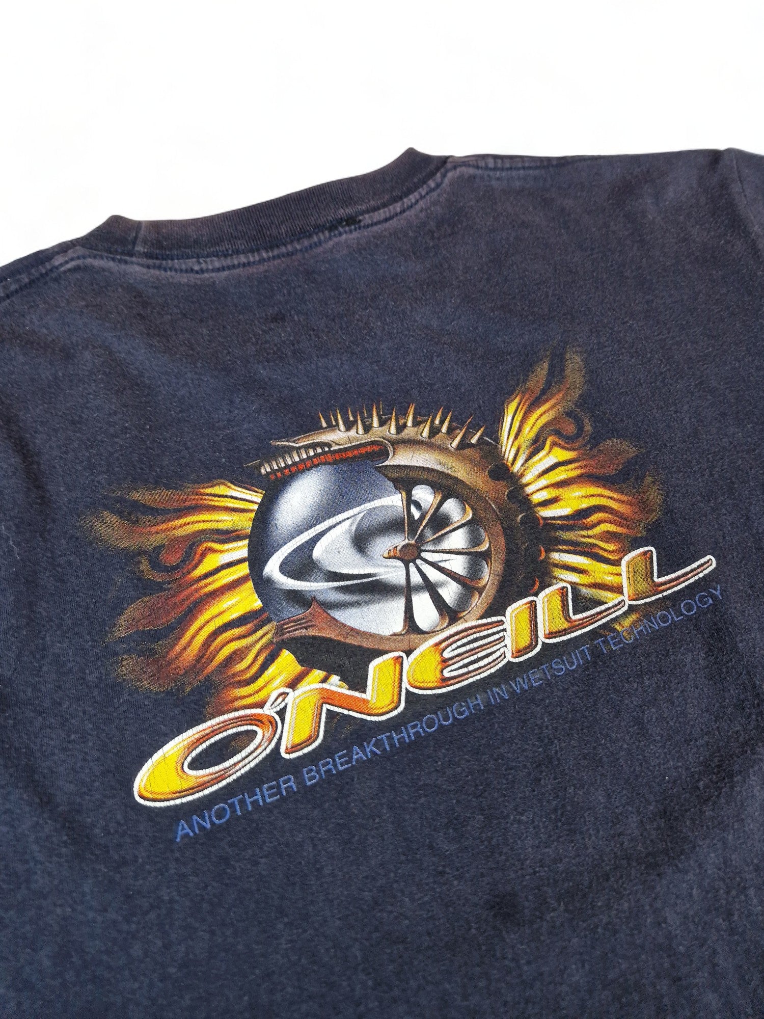 Vintage O'neil Bootleg Shirt Backprint Dunkelblau M-L - RareRags