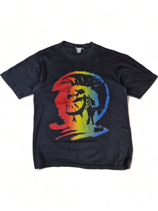 Vintage Diesel Bootleg Shirt Rainbow Logo Single Stitch Paperthin Schwarz S-M