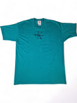 Vintage Calvin Klein Bootleg Shirt Auf Fruit Of The Loom Blank Türkis XL