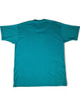 Vintage Calvin Klein Bootleg Shirt Auf Fruit Of The Loom Blank Türkis XL