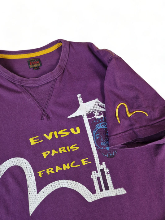 Evisu Shirt Y2K Vibe Lila L