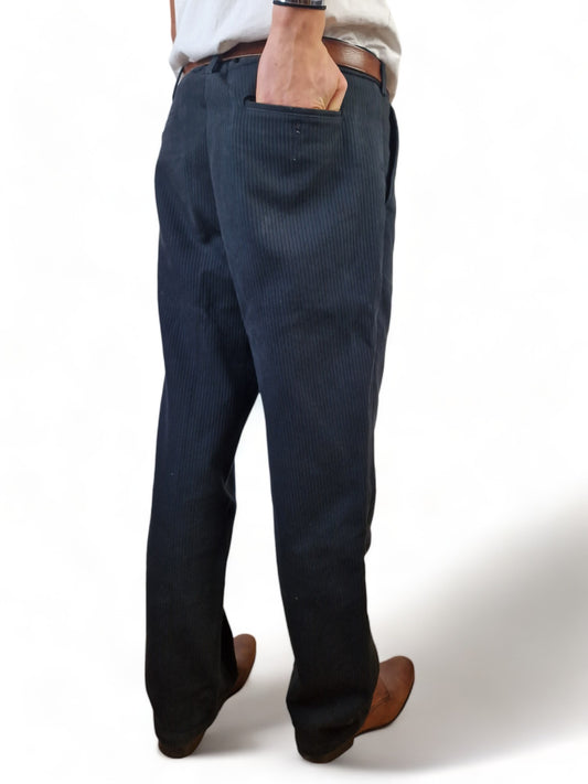 Omen Stoffhose Handmade In Hamburg Dicker Stoff Riri Zip Schwarz XL-XXL