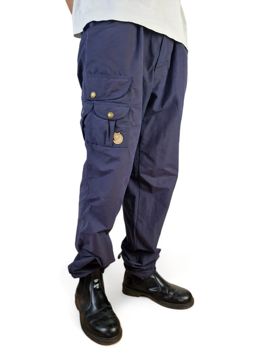 Vintage Fjällräven Cargohose Secret Pocket Made In Portugal Blau XL-XXL