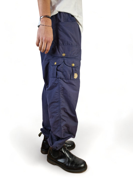 Vintage Fjällräven Cargohose Secret Pocket Made In Portugal Blau XL-XXL