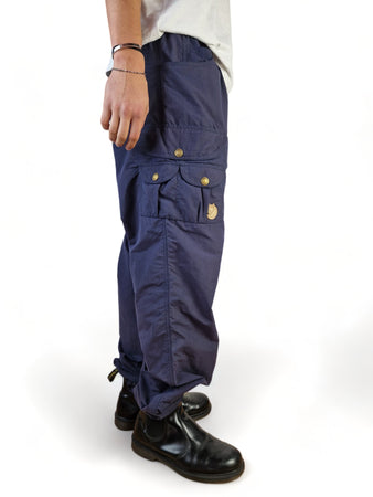 Vintage Fjällräven Cargohose Secret Pocket Made In Portugal Blau XL-XXL
