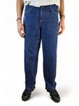 Vintage Tribal Jeans Y2K Vibe Baggy Fit Embroidery Blau 30