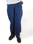 Vintage Tribal Jeans Y2K Vibe Baggy Fit Embroidery Blau 30