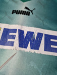 Vintage Puma Trikot EWE Print #3 Mit Unterschirften Grün Weiß XL