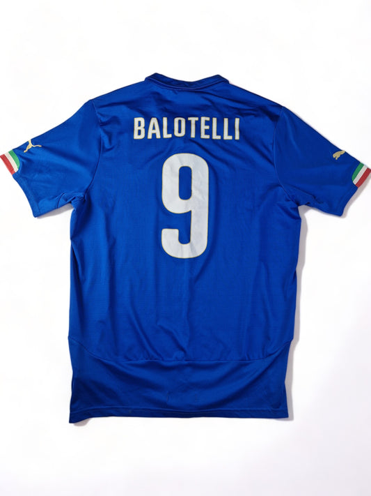 Puma Trikot #9 Balotelli Italy 2014 Home Blau XL