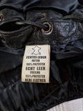 Vintage Date Leaf Lederweste Biker "Germany" Patches Schwarz L