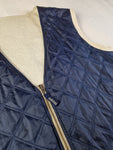 Vintage Adidas Weste Reversible 2in1 Stepp- Und Stoffweste Navy Beige M