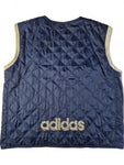 Vintage Adidas Weste Reversible 2in1 Stepp- Und Stoffweste Navy Beige M