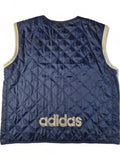 Vintage Adidas Weste Reversible 2in1 Stepp- Und Stoffweste Navy Beige M