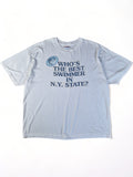 Vintage Hanes Shirt Late 90s "Best swimmer in N.Y. State" Weiß XL