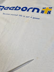 Vintage Fruit Of The Loom Shirt Reebok Bootleg "Reeborn, bc eternal life is not a game" Made In USA Single Stitch M