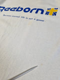 Vintage Fruit Of The Loom Shirt Reebok Bootleg "Reeborn, bc eternal life is not a game" Made In USA Single Stitch M