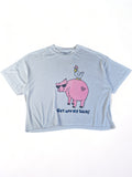 Vintage True Colors Shirt 1993 "Get off my back!" Single Stitch Boxy Weiß L-XL