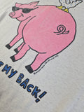 Vintage True Colors Shirt 1993 "Get off my back!" Single Stitch Boxy Weiß L-XL