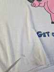 Vintage True Colors Shirt 1993 "Get off my back!" Single Stitch Boxy Weiß L-XL