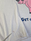 Vintage True Colors Shirt 1993 "Get off my back!" Single Stitch Boxy Weiß L-XL