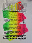 Vintage Shirt "Jesus is lord in every language" Single Stitch Weiß L-XL