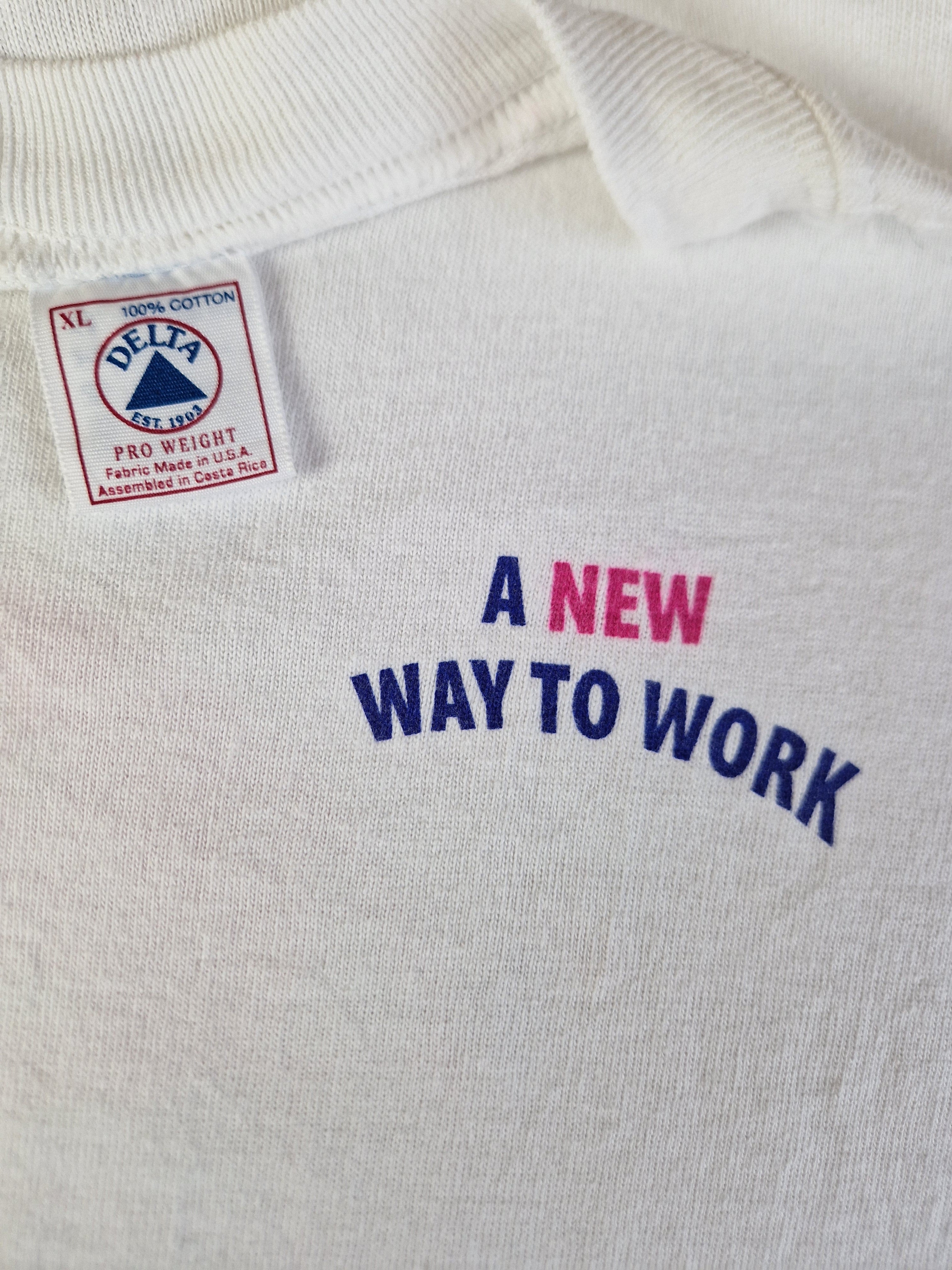 Vintage Delta Shirt "Zoom into the internet" IBM And Lotus Weiß XL