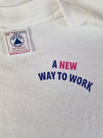 Vintage Delta Shirt "Zoom into the internet" IBM And Lotus Weiß XL