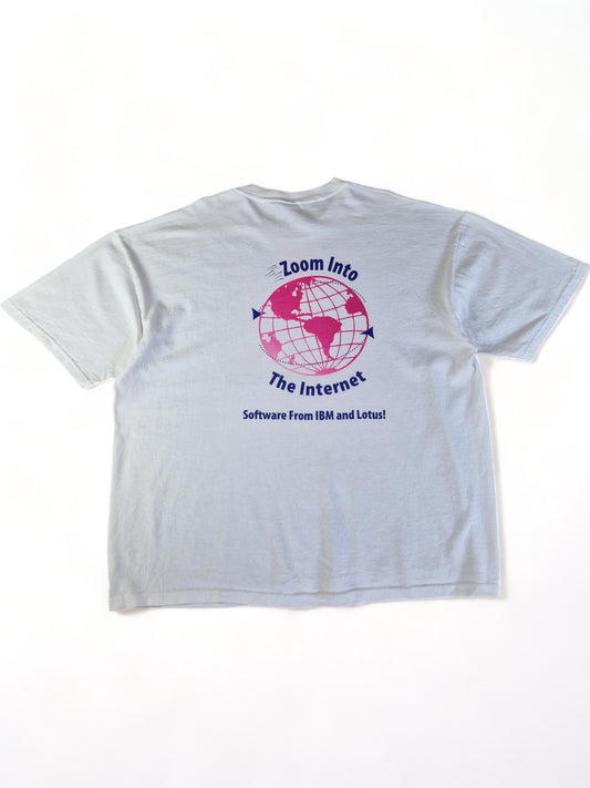 Vintage Delta Shirt "Zoom into the internet" IBM And Lotus Weiß XL
