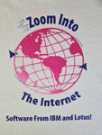 Vintage Delta Shirt "Zoom into the internet" IBM And Lotus Weiß XL