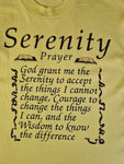 Vintage Fruit Of The Loom Shirt "Serenity Prayer: God grant me the Serenity..." Single Stitch Made In USA Gelb M