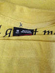 Vintage Fruit Of The Loom Shirt "Serenity Prayer: God grant me the Serenity..." Single Stitch Made In USA Gelb M