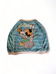 Vintage Disney Sweater 80s Mickey "Follow Me" Made In Holland Blau Weiß S