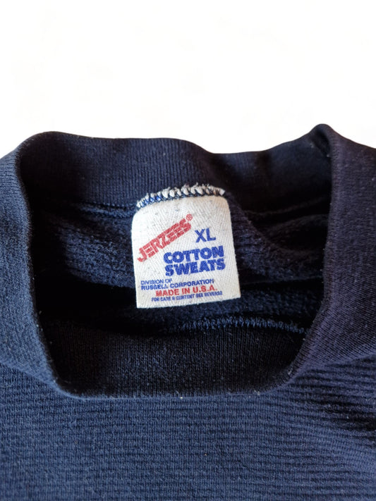 Vintage Jerzees Sweater 80s Scenic Airlines Made In USA Dunkelblau XL