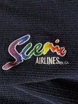 Vintage Jerzees Sweater 80s Scenic Airlines Made In USA Dunkelblau XL