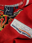 Vintage Sir Benni Miles Sweater Graffiti Stlye Embroidery Made In Korea Rot L