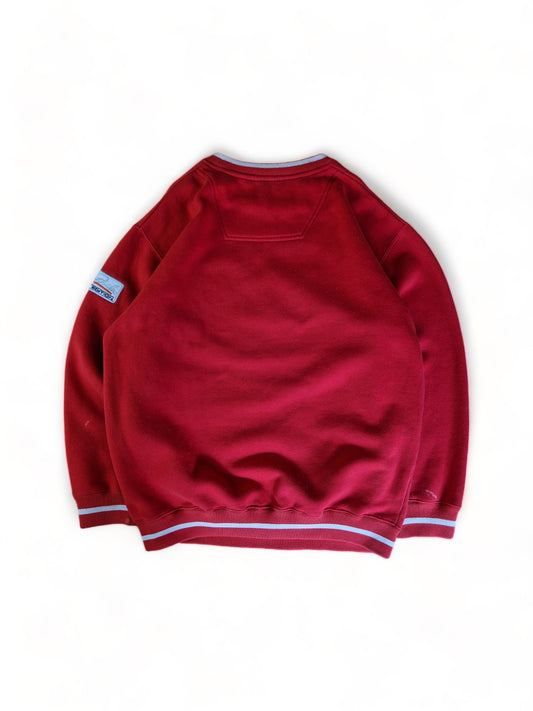 Vintage Sir Benni Miles Sweater Graffiti Stlye Embroidery Made In Korea Rot L