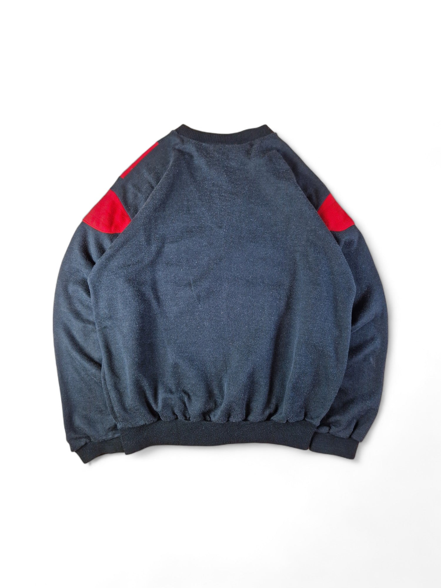 Vintage Hugo Boss Sweater early 80s Dünn Schwarz Rot L-XL