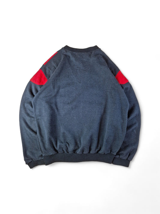 Vintage Hugo Boss Sweater early 80s Dünn Schwarz Rot L-XL