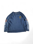 Vintage Chevignon Sweater "Red.40Z" Bedruckt Grau Orange L