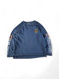 Vintage Chevignon Sweater "Red.40Z" Bedruckt Grau Orange L