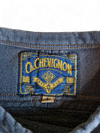 Vintage Chevignon Sweater "Red.40Z" Bedruckt Grau Orange L