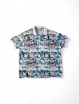 Vintage Australian L'Alpina Polo Shirt Abstract Pattern Made In Italy Bunt (52) L-XL