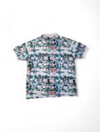 Vintage Australian L'Alpina Polo Shirt Abstract Pattern Made In Italy Bunt (52) L-XL