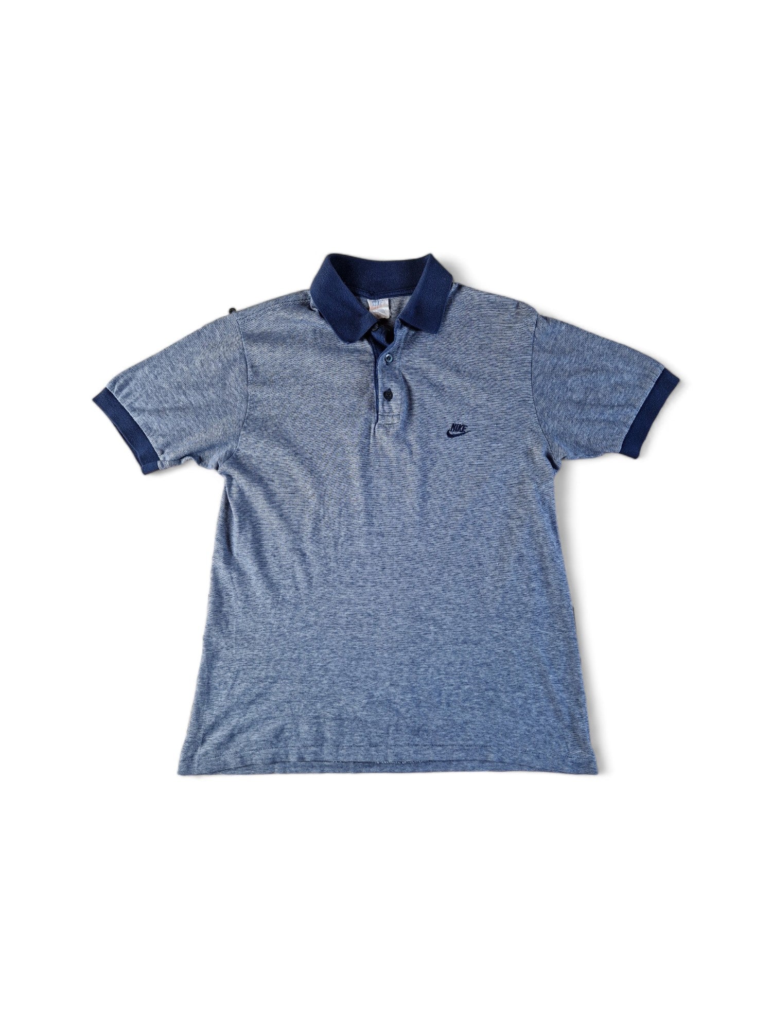 Vintage Nike Polo Shirt 70s-80s Basic Dunkelblau M