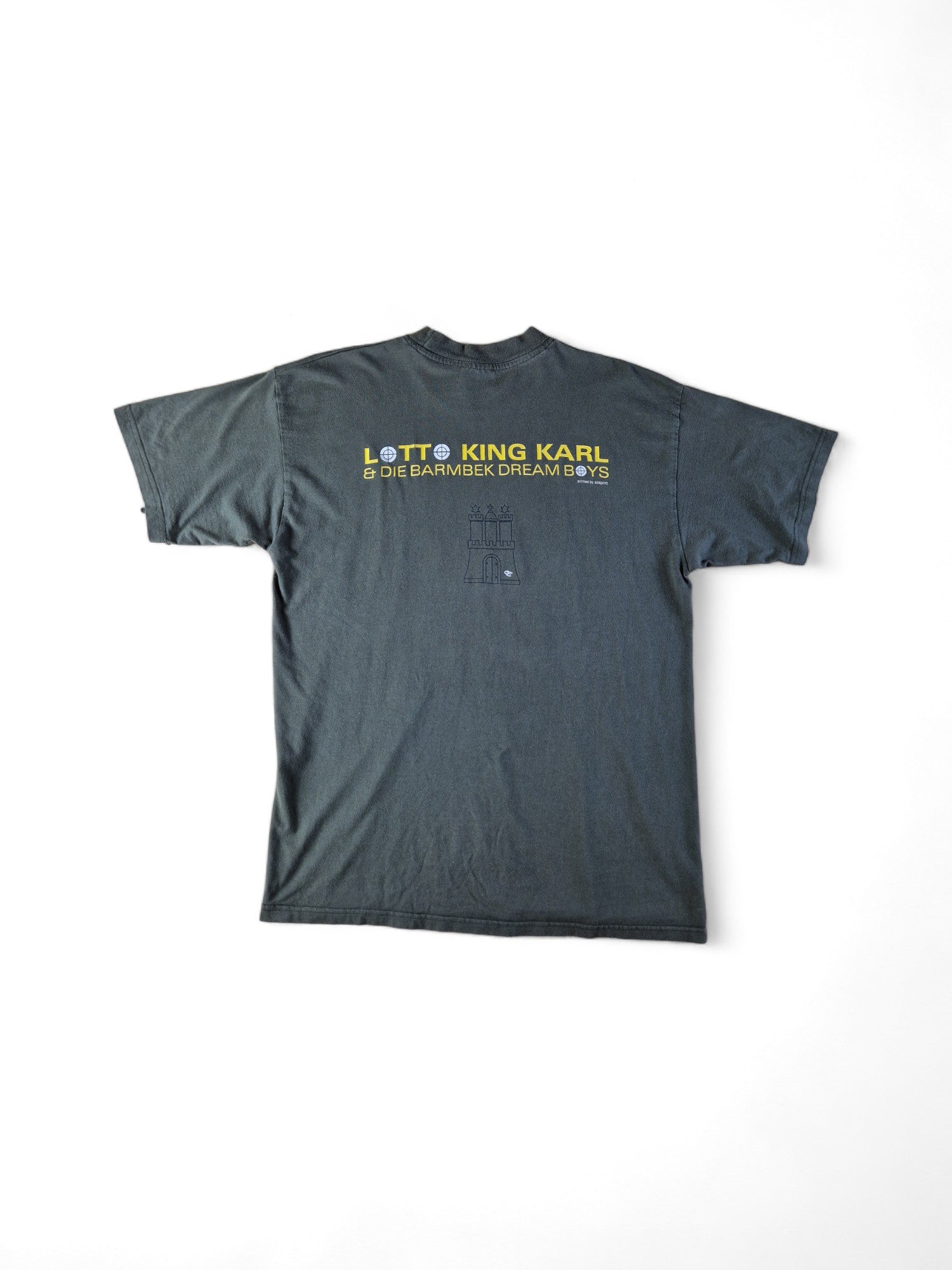 Vintage B&C Shirt Lotto King Karl & Die Barmbek Dream Boys "Defend Hamburg" Khaki L - RareRags