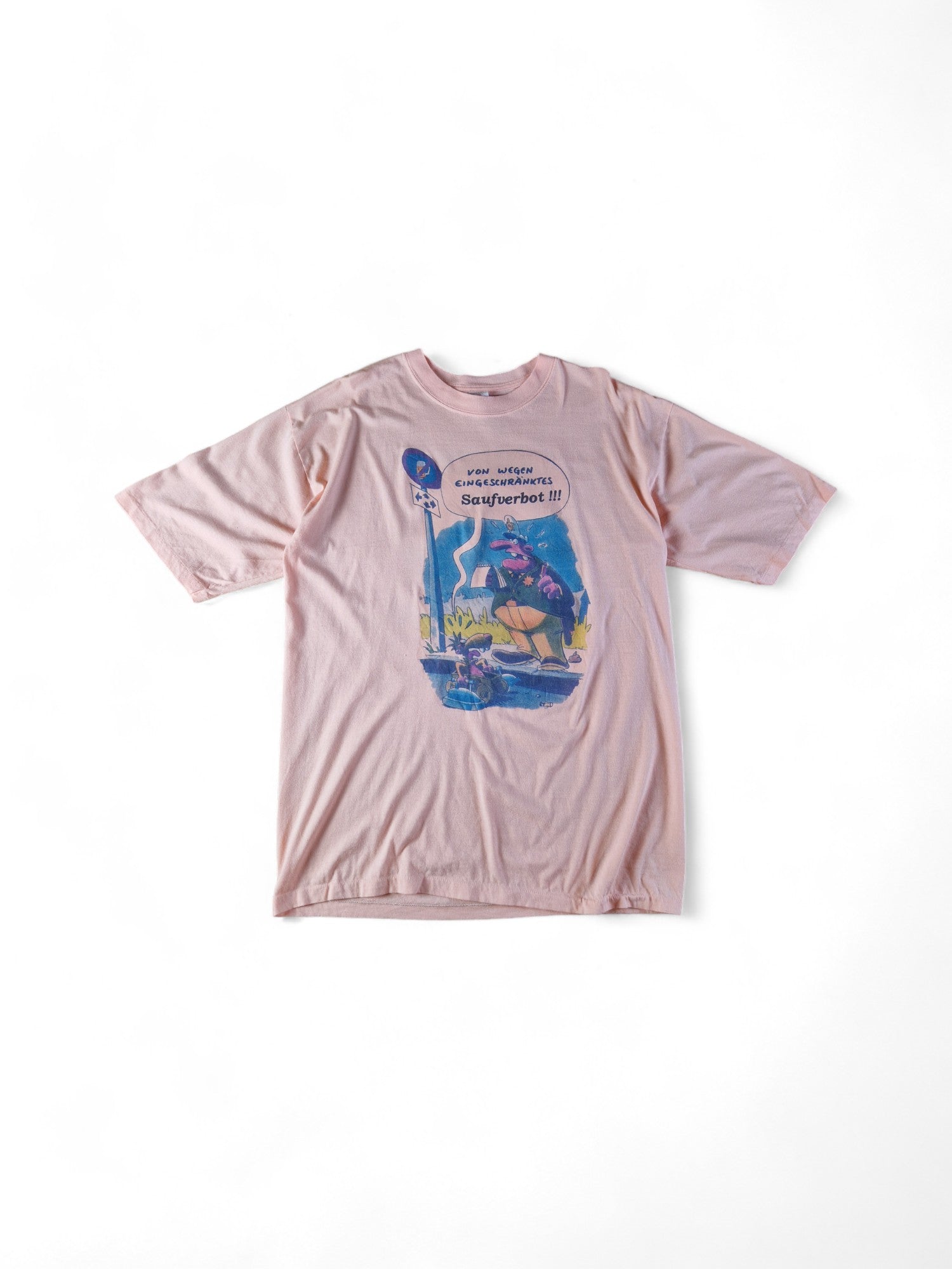Vintage Promodoro Shirt "Kirmes in Willershausen" Comic Single Stitch Altrosa XXL - RareRags