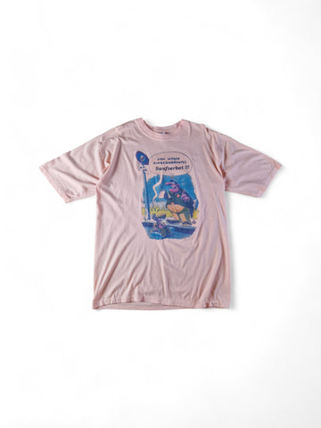 Vintage Promodoro Shirt "Kirmes in Willershausen" Comic Single Stitch Altrosa XXL