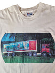 Vintage Hanes Shirt 80s Elbschloss Trucker Single Stitch Weiß XL