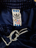Vintage Adidas Shorts 80s Glanz Sprinter Made In West Germany Dunkelblau (D5) M-L