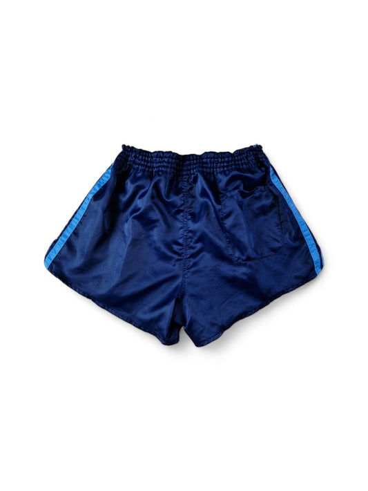 Vintage Adidas Shorts 80s Glanz Sprinter Made In West Germany Dunkelblau (D5) M-L